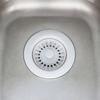 Tappo Filtro Bianco in Plastica per Lavandino Rete Fine Scarico Acqua Lavabo Filtro Scarico Cucina Tappo Lavabo