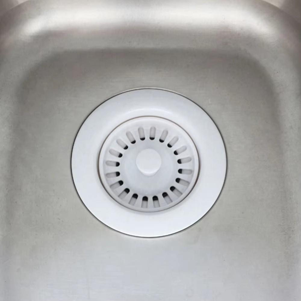 Tappo Filtro Bianco in Plastica per Lavandino Rete Fine Scarico Acqua Lavabo Filtro Scarico Cucina Tappo Lavabo