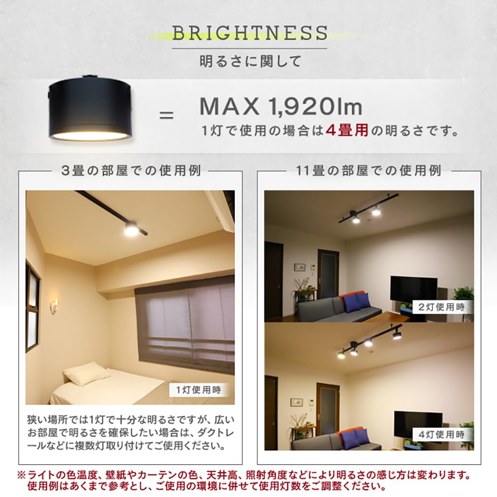 of Edison Smart Wood Style Mini Ceiling Light Duct x 2 Alexa Wood Grain Style Smart Smart Dedicated Remote Control Compatible [Set 2] (For Rail/Walnut