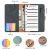 A6 Ring Binder Budget Planner 6 Holes Loose Leaf Notebook with Binder Pockets Money Envelopes Budget Sheets Label Stickers Notebook Ring Binder