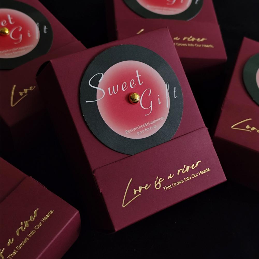 10pcs Creative Chinese Style Wedding Record Candy Boxes Square Paper Box Gift Packing Boxes Handmade Storage Box Kids Gift 5x5x5cm