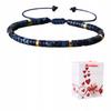 Natural Stone Bracelet Navy Blue Sea Jasper 2 X 4 Mm Adjustable