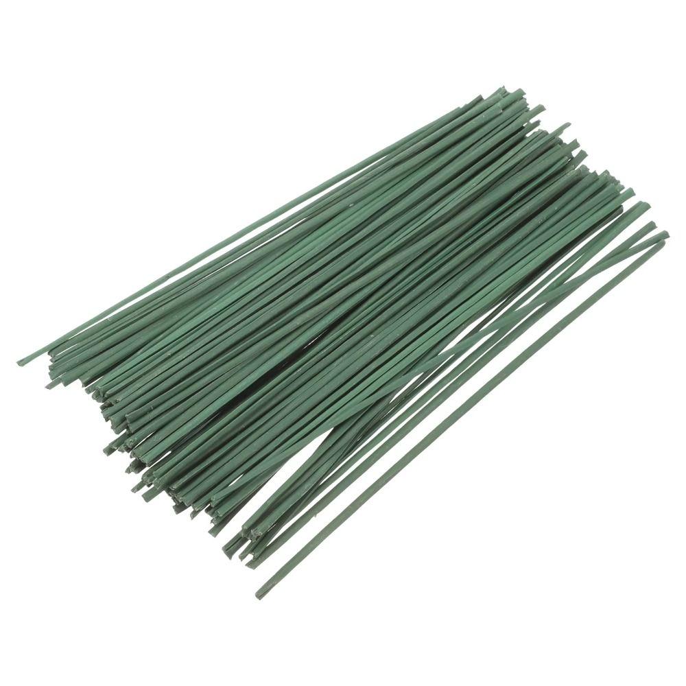100pcs Plastic Cover Artificial Flower Stem Metal Core Artificial Plant Stick  Wedding Decoration