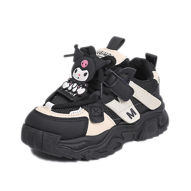 

Girls Cartoon Cute Mesh Breathable Sneakers Spring Children s Dad Shoes Student Campus Casual Shoes 26Inner Length17cm чёрный
