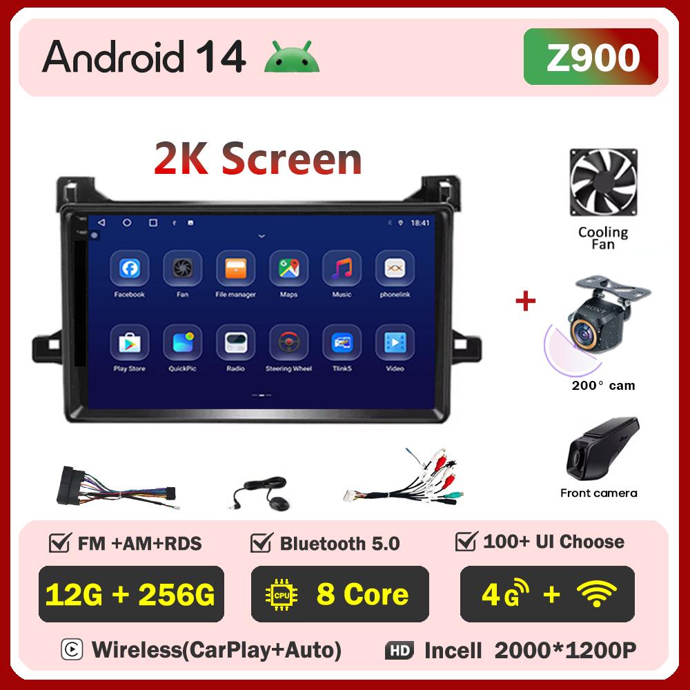 Car Multimedia Player For Toyota Prius XW50 2015 2016 2017-2020 Android 14 Intelligent Car Systems Mirror Link GPS Navigation