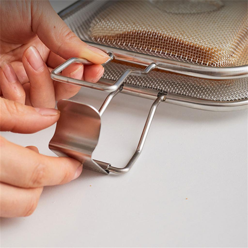 Stainless Steel Sandwich Grilling Rack Practical Baking Tool Sandwich Grilling Mesh Roasting Net for Professional Use