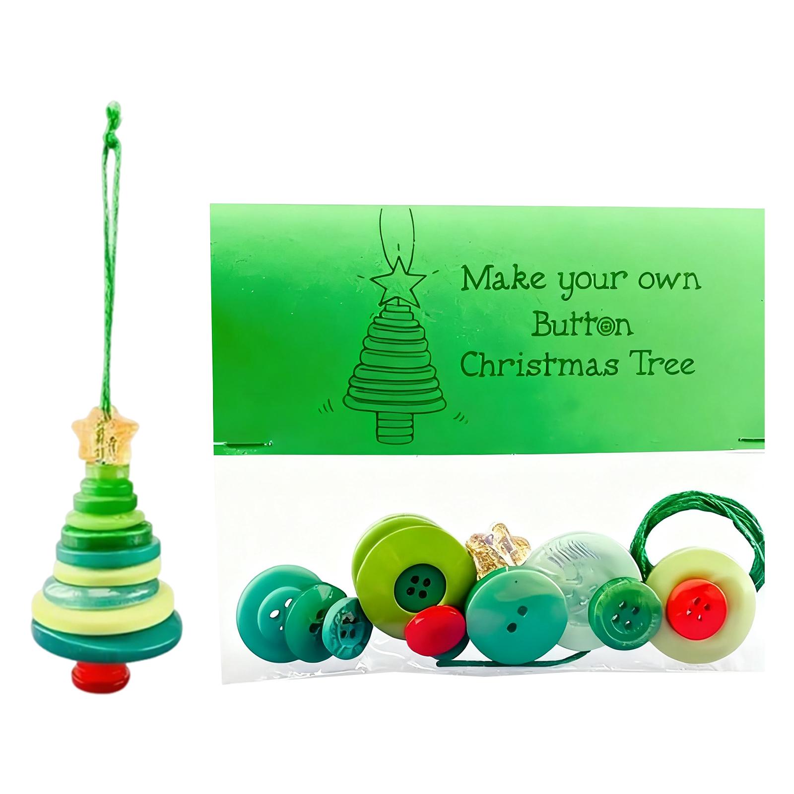 

Fun Xmas Button Ornament Making Set DIY Christmas Button Ornament Making Kit Handmade DIY Button Ornament Kit for Kids & Adults