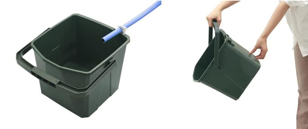 Shinki Gosei Tombo Bucket with Inner Step and 18 Moss Width 34 X Depth X Height Car Made In Japan Bucket, Storage, Chair, Stool, Lid, Liters, Green,