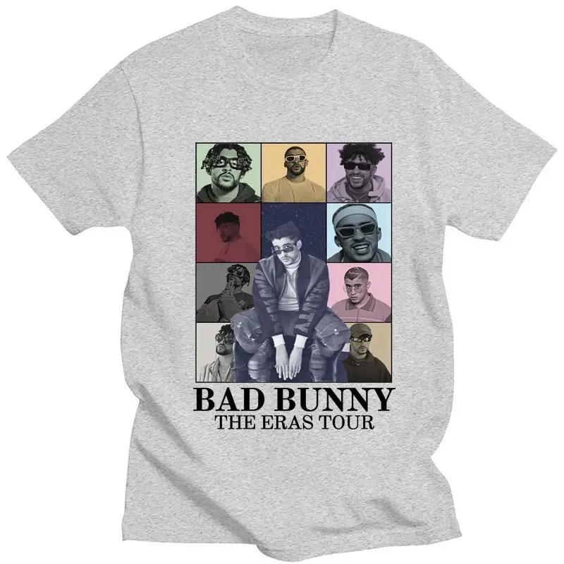 Bad Bunny The Eras Tour Graphic T Shirt Fashion Aesthetic Popular T-Shirt Men Women High Quality Cotton Casual Tees Streetwear