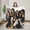 Katseye Kpop Flannel Blankets Winter  Soft Durable Bedding Throws for Children Outdoor Graphic Bedspread Sofa Bed Cover