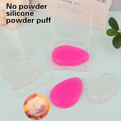 Mäkká silikónová gélová púdrova špongia pre kozmetický make-up na tvár BB krém Bez púdrovania Púder neabsorbujúca kozmetická hubka Make-up nástroje
