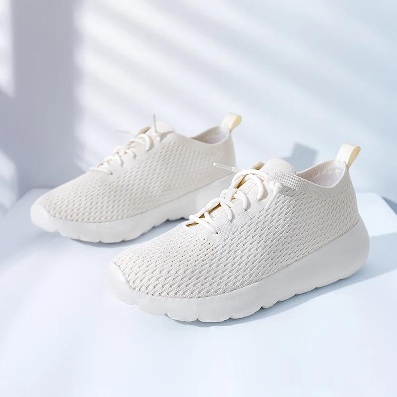 

Мужская обувь Вязаные носки Кроссовки Новые Легкие Мягкая подошва Беговые кроссовки для женщин Летающий тканый Круглый носок Повседневные Дышащие Я 45 грязно-белый