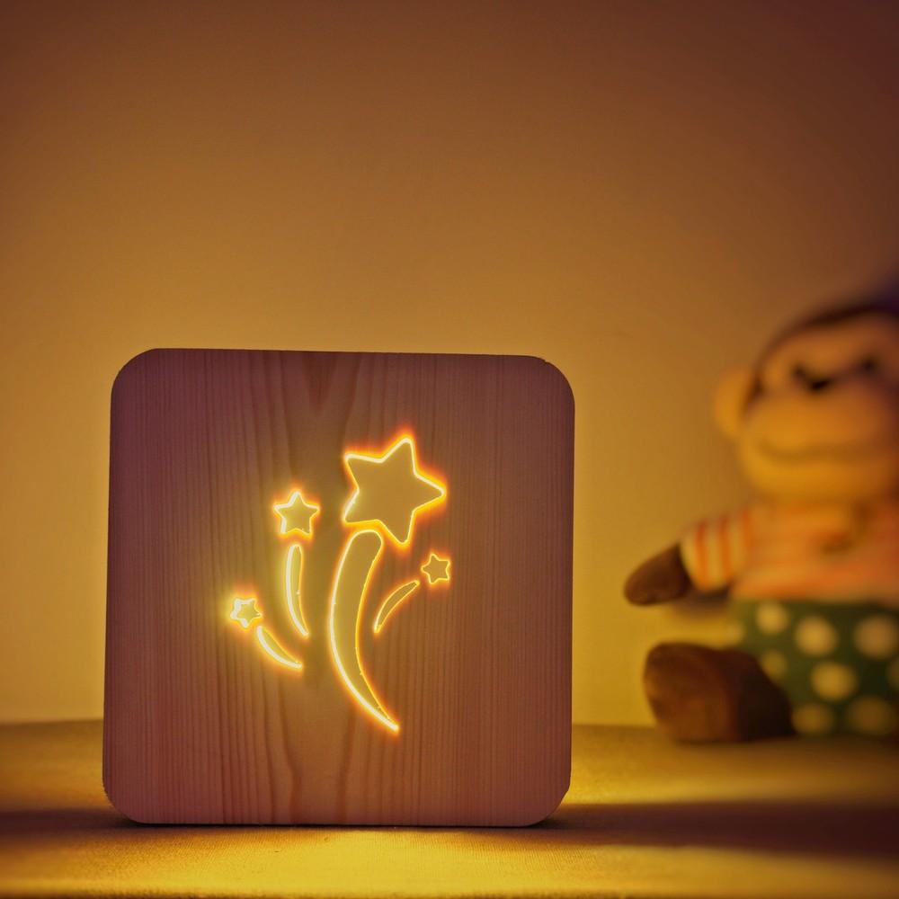 

Starmood 3D 3D Деревянная падающая звезда со светодиодной подсветкой настольная ночь