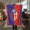 Bologna FC pattern Flannel Blanket, High quality Comfortable for All Seasons, Home Decor, Warmth and Comfort, Perfect for Gifts.