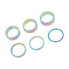 X23510 6PCS Bike Headset Spacer 28.6mm 1.1in Mountain Bike Aluminium Alloy Front Fork Spacer Washer 10mm 5mm 3mm 2mm