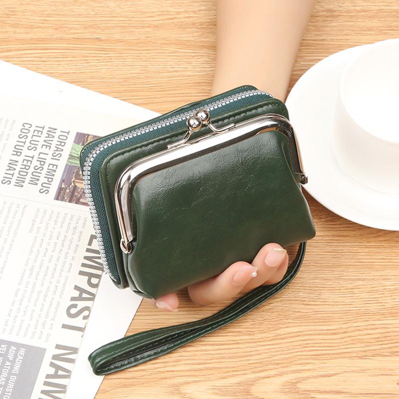 Women's Multi-Card Wallet Clutch with Snap & Zipper