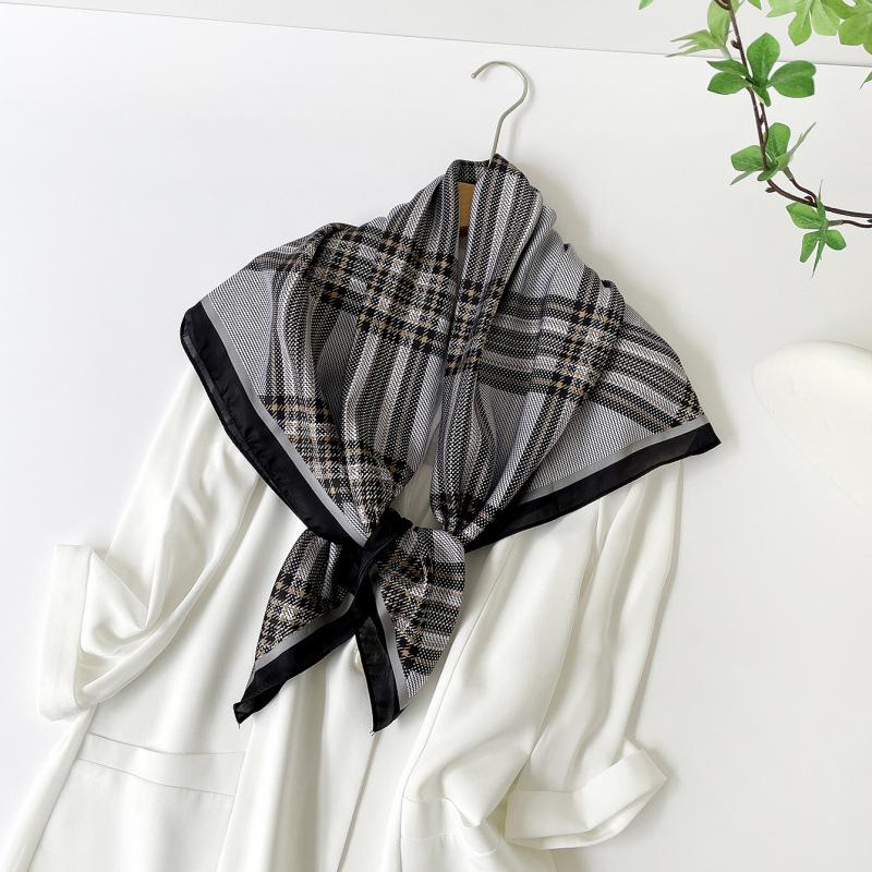 Headscarf Silk Scarf 90cm Women's Headscarf New Versatile Satin Thin Large Square Scarf