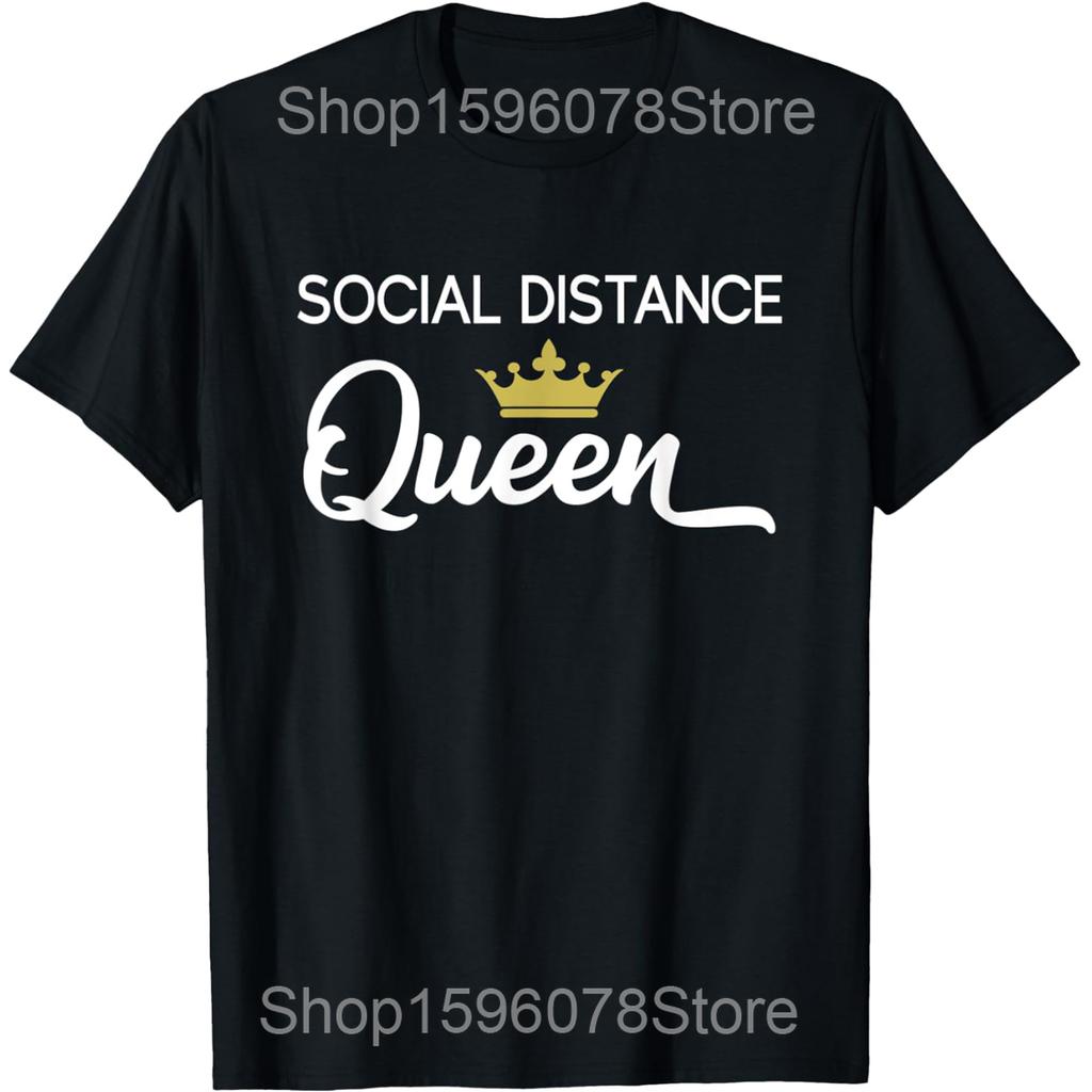 I Was Social Distancing Before It Was Cool Introvert T Shirts Humor Streetwear Tee Short Sleeve Unisex Loose Clothing