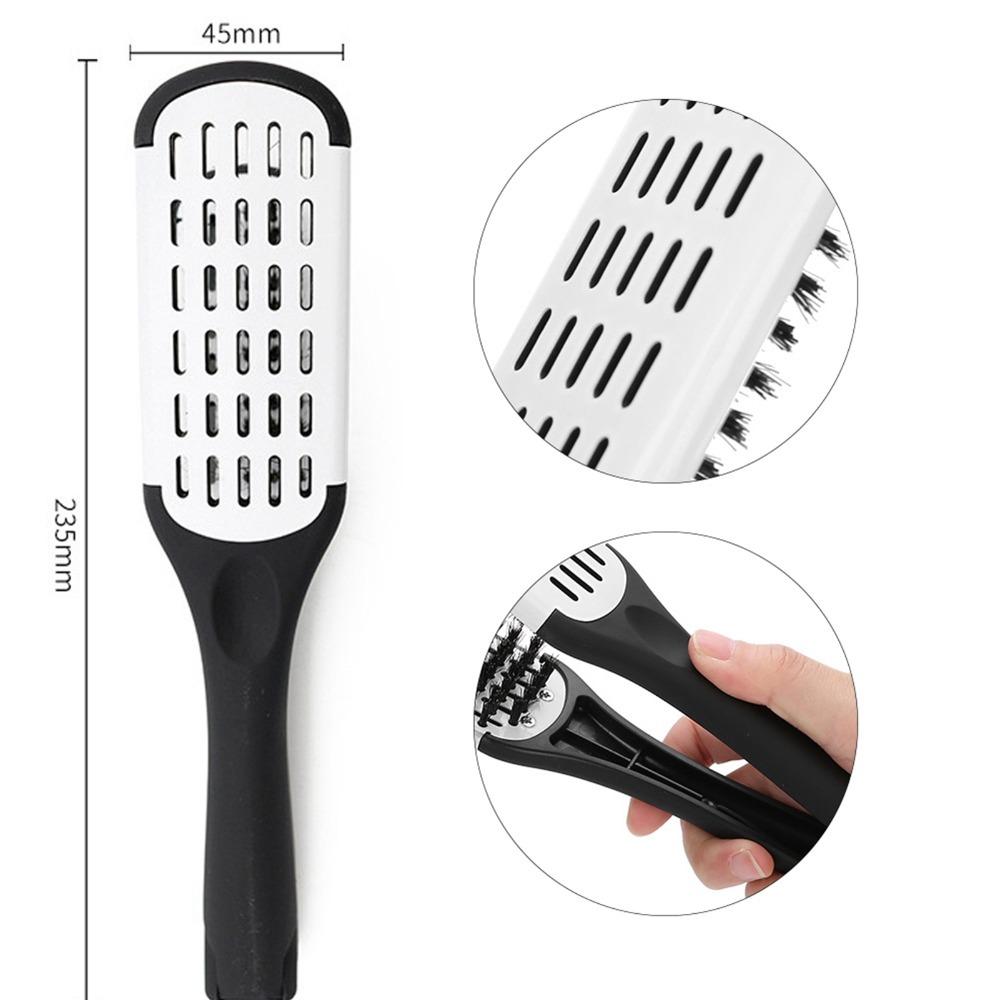 Double Sided Styling Comb Anti-Static Double Sided Brush V Shaped Clamp Hair Straightening