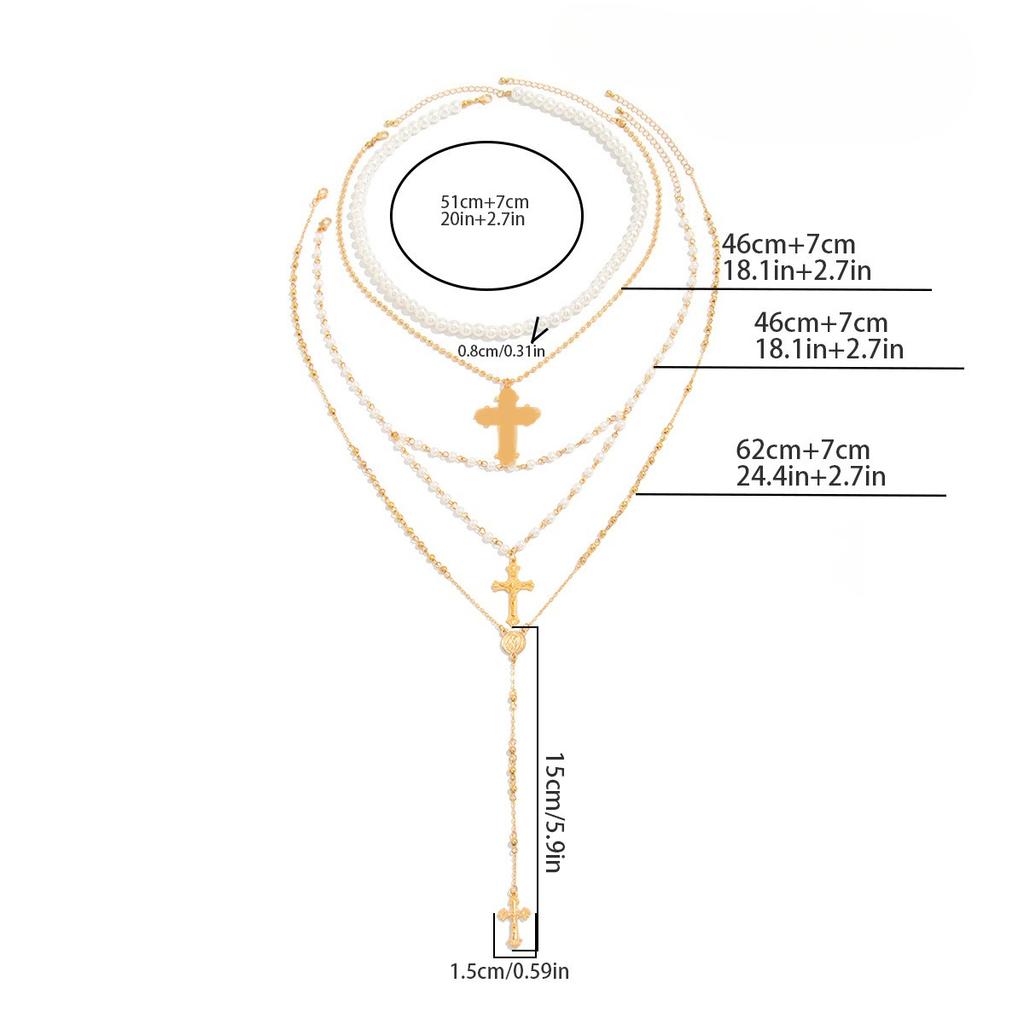 European and American Niche High-end Pearl Exaggerated Style Pendant Necklace Men's Hip-hop Personality Men's Collarbone Chain Jewelry