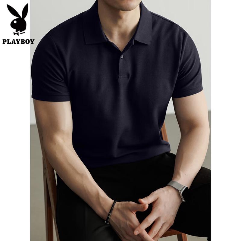 

PLAYBOY Men s Old Money Style 100% Cotton Polo Shirt L 170