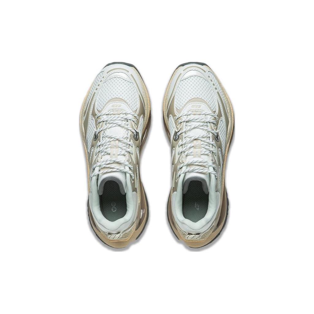 Li Ning Exceed Infinity Rezistente la abraziune Respirabile Pantofi sport casual cu profil jos Bărbați Alb Gri AZGT003-2