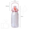 Bottle with a Straw for Drinking Water 1.5L Motivational with a Reminder with a Measuring Cup with a Handle Pink + Washing Brush