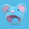 Cartoon Blue Mouse Hat Adjustable Warm Hat Unisex Fashion Cold Weather Hat for Various Ages