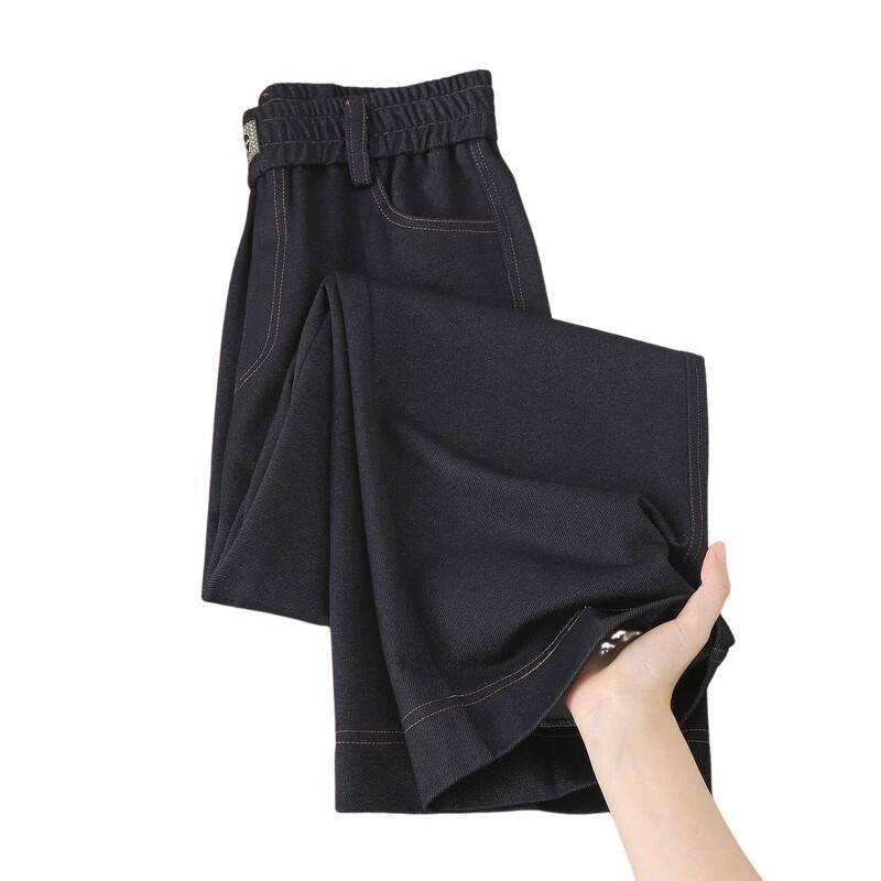 Women's 2025 Elastic Waist Straight-Leg Jeans