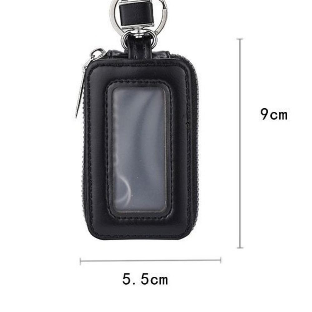 Zipper Coin Purse Leather Car Key Bag Portable Key Holder Organizer Pouch  Men Women