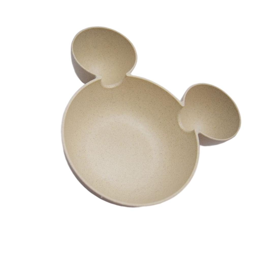 

Миска для детей с животными, большой держатель для кормления детей рисом, гладкий диспенсер для еды, пластиковая посуда в форме фруктов и мышки бежевый