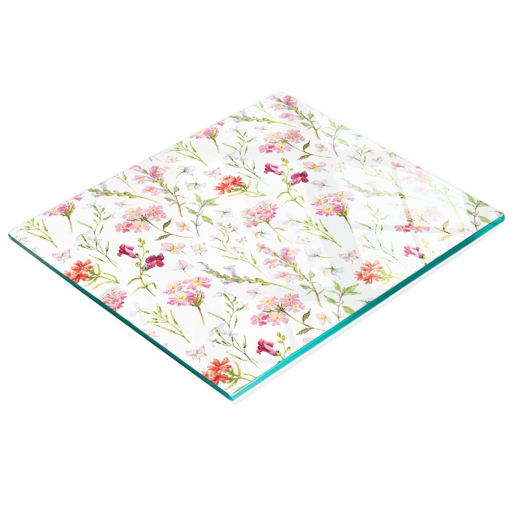 Decorative Kitchen Board Tempered Glass For Cutting Flowers 60X52 Cm