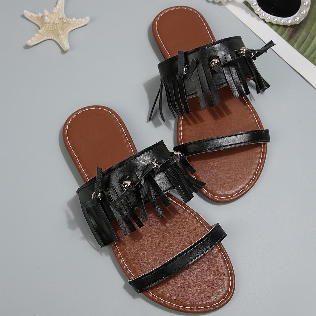 Retro Style Slippers, Women's Shoes, Flat Shoes, Sandals