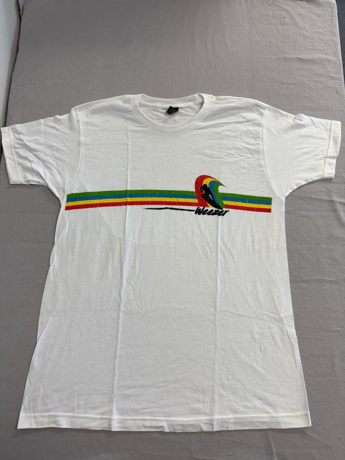 Weezer Surf Wax America T-shirt - Weezer Official Primary Colors Surf Stripe Tee XXXXL