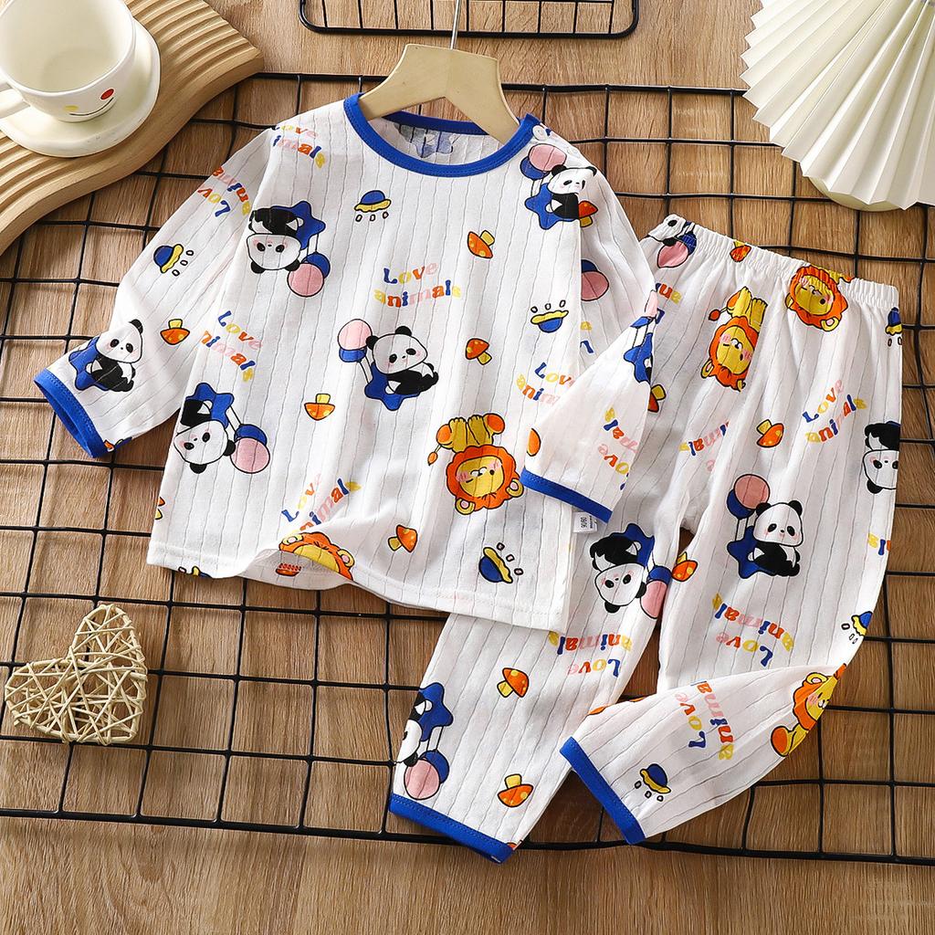 Baby Pajamas Sets Cotton Child Pajamas Toddler Long Sleeve Baby Nightwear Pyjamas Kids Cartoon Homewear Clothes