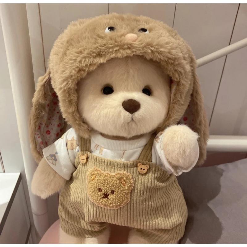 30cm Handgemaakte Teddybeer Pluche Speelgoed Schattig Verwisselbare Kleding Voor Gevuld Kleine Bruine Beer Knuffel Pluche Pop Kinderen Kerstcadeaus