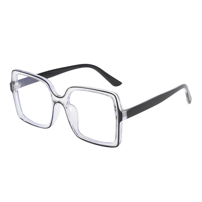 Stylish Black Square Blue Light Glasses For Women With Full Frame Antiblue Light Pc Material Black