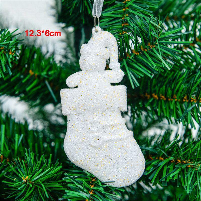 Elegant Christmas Tree Pendant Set With Shimmering Reindeer And Snowflake Baubles