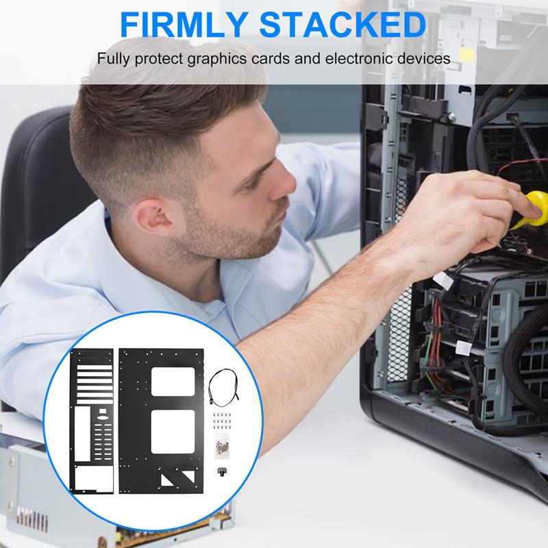 Mining Frame Mining ETH Motherboard Bracket Thickened Bitcoin Mining Rig Case Support ITX/ Mini ATX For 8 GPU