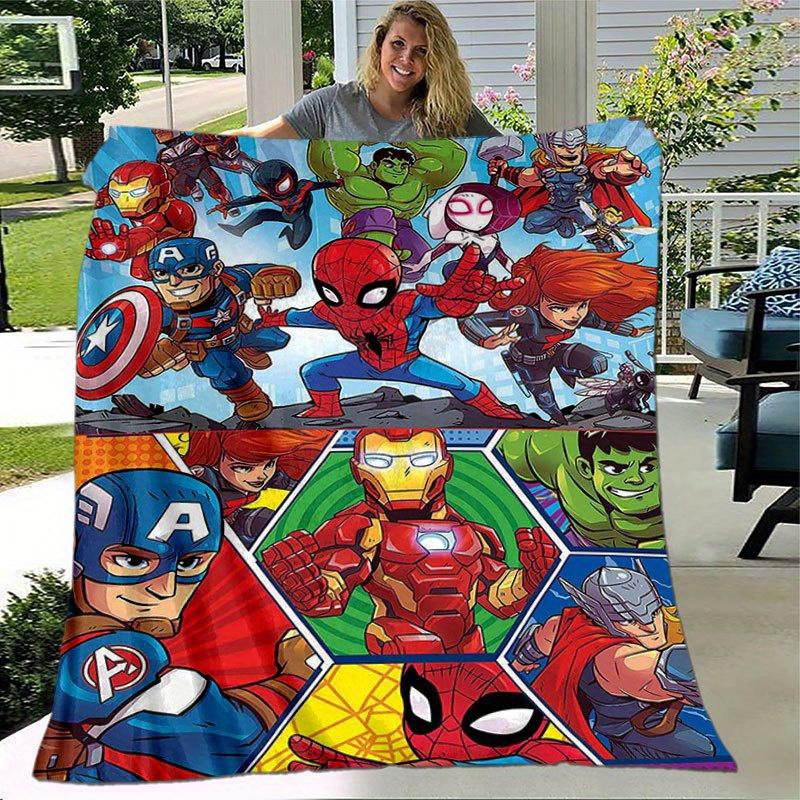 

Avengers Super Heroes Throw Blanket - Soft, Lightweight & Warm for Couch, Bed, Outdoor Use - Perfect Birthday Gift 130x150cm