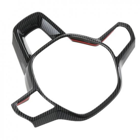 Carbon Fiber Car Steering Wheel Decor Cover Trim For Honda CR-V CRV 2023 2024