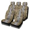 Coprisedili Auto alla Moda con Fantasia Leopardo Poliestere Traspirante Facili da Installare e Pulire Proteggi Sedile