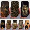 Mural Art Egypt Pharaoh Phone Case For Samsung S25,S24,S23,S22,S20,S21,S10,Ultra,Plus,Lite,FE,Soft Silicone Black Cover