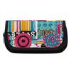 Pen Case Two Compartment Durable 300D Polyester Double Zipper with Double Compartments for School Office Travel for Boys Girls