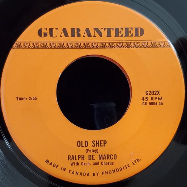 

7inch Record RALPH DE MARCO - Old Shep G202X Guaranteed Reco 1959 Canada Rock Used