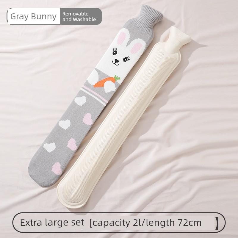 Extra-Long Hot Water Bottle for Filling with Water, Large Size, Foot Warmer, Bed Warmer, Winter Long-Type Super Long Hot Water Bag