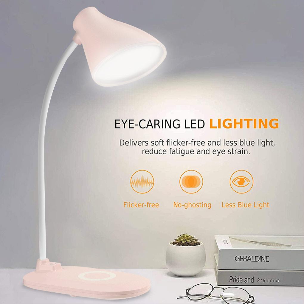 Learning Night Lamp Quick Charger Bedside Reading Lights Touch Multi-functional Decorating Light for Work Bedroom