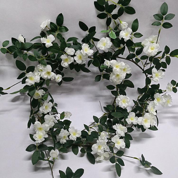 Artificial Rose Vine Floral Garland for Wedding and Wall Decoration