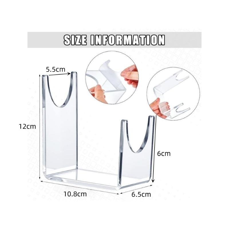 1/2Pcs Transparent Acrylic Stand Shofar Horn Display Stand Swords Bracket U-Shaped Rack Holder For Office Home Decoration