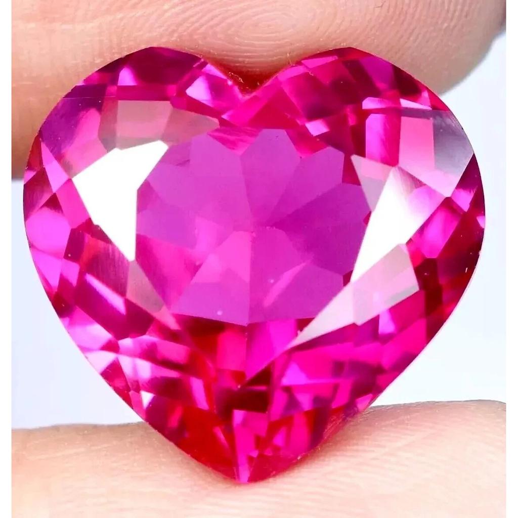 Heart Cut Natural Burmese Pink Ruby 93.15 Ct+ Flawless Certified Loose Gemstone